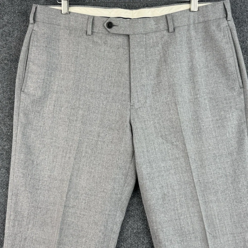 Brooks Brothers Dress Pants Mens 38x28 Gray Wool Regent Vitale Barberis Canonico